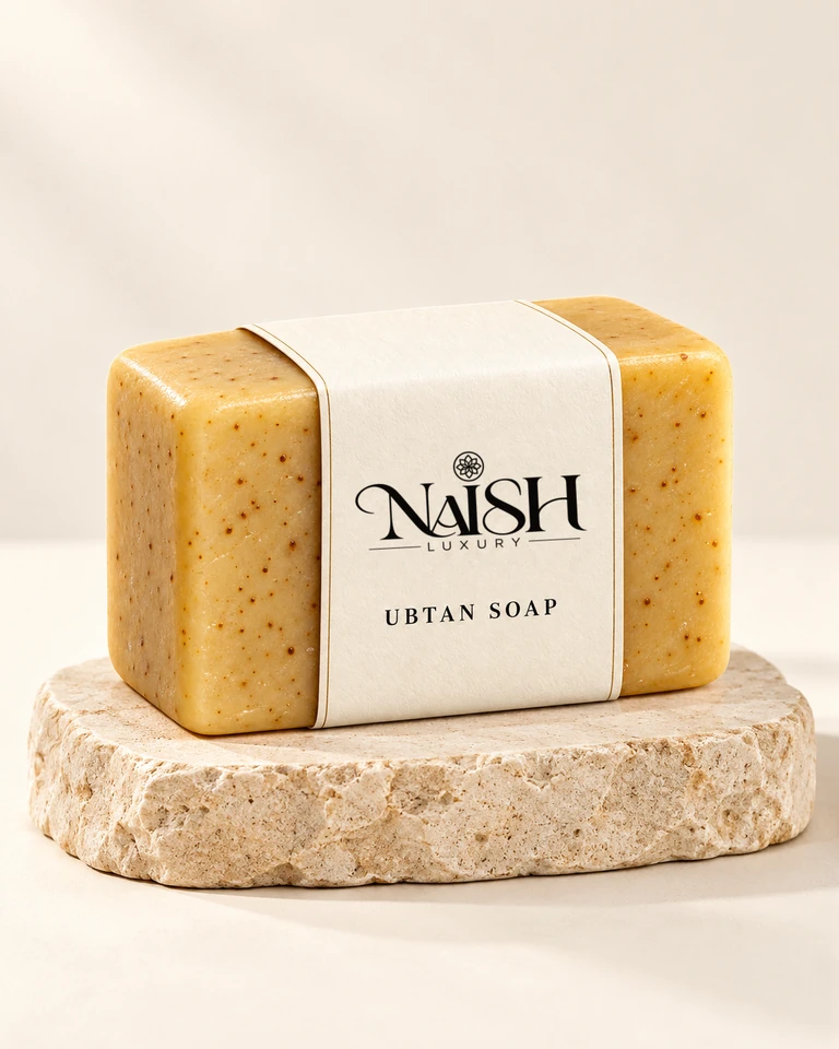 Naish Ubtan Soap with water and lather
